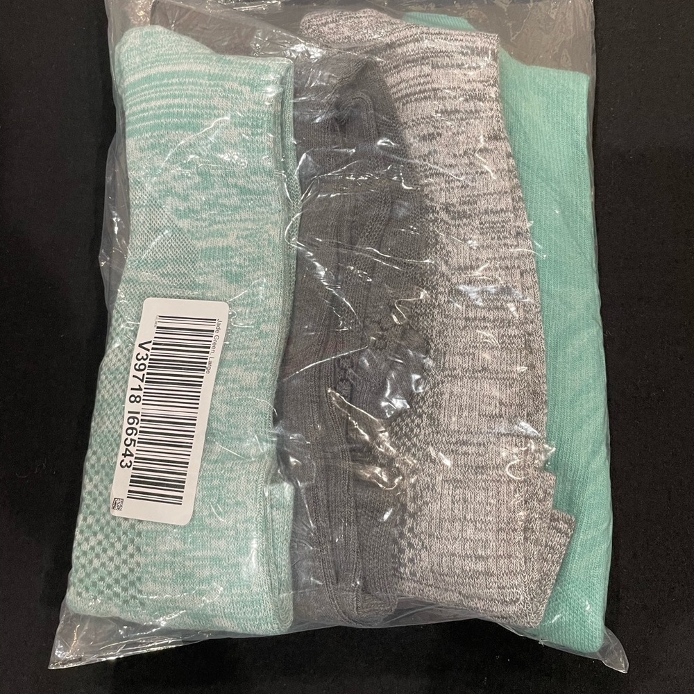 TOMMIE COPPER‎ Compression Over the Calf Socks Grey/Jade Green 4-Pack Size Large